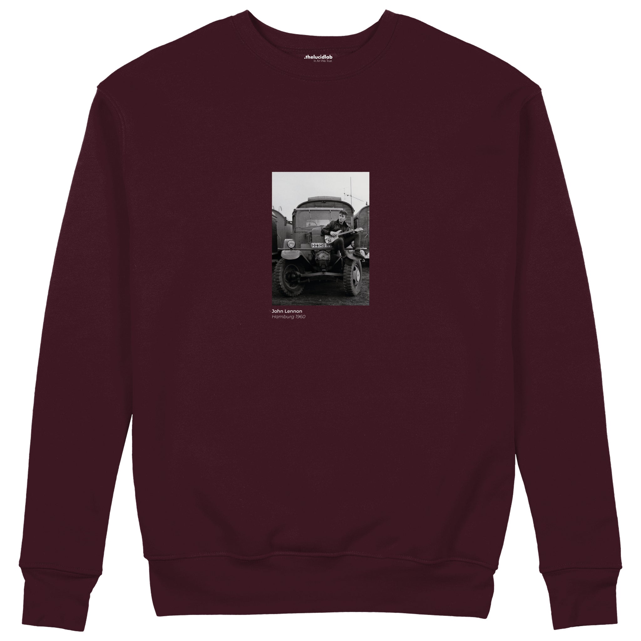 John Lennon Hamburg 1960 Sweatshirt — Bordo — Görsel 1