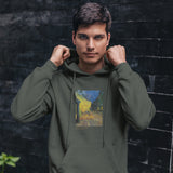 Café Terrace at Night Oversize Hoodie