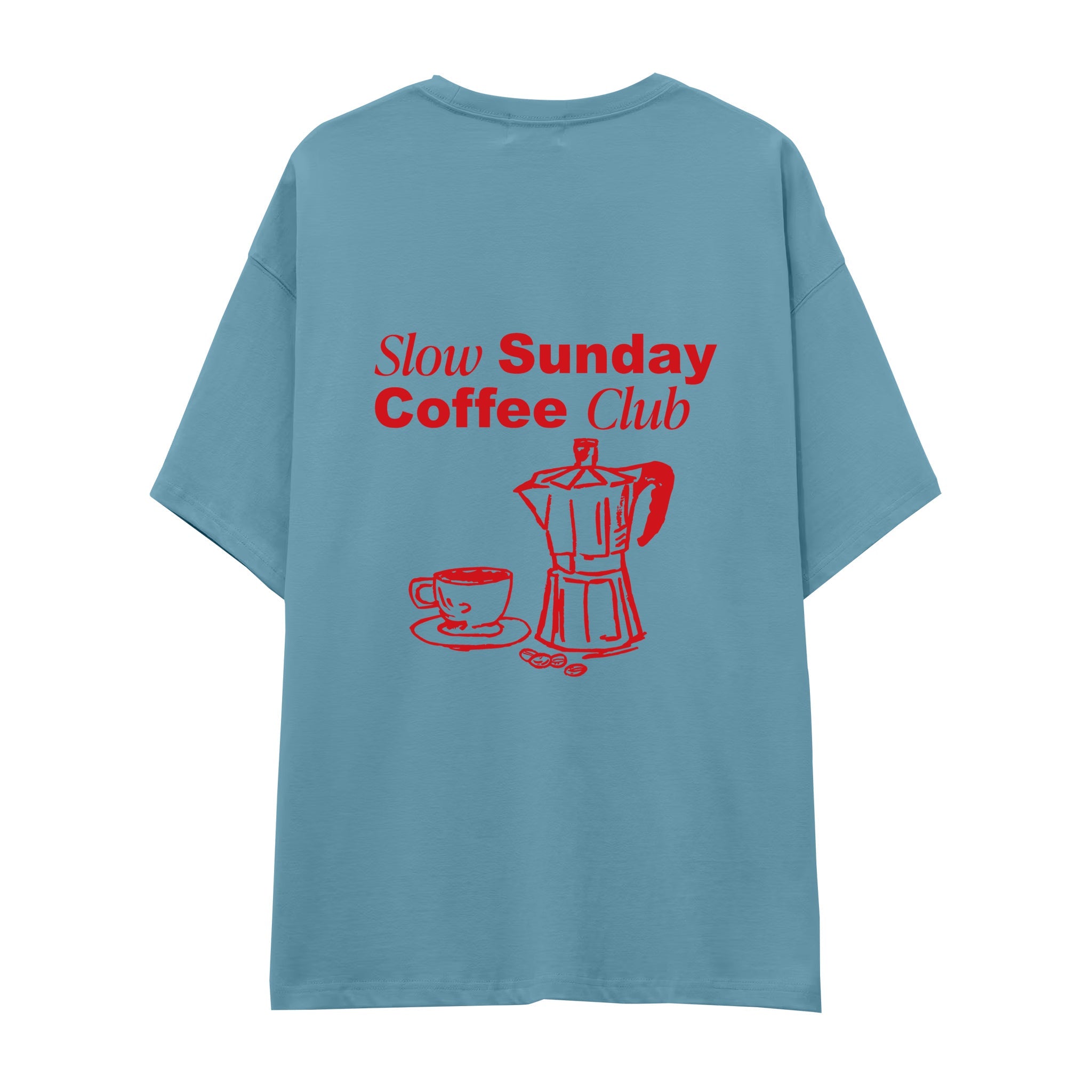 Slow Sunday Coffee Club Oversize Tişört