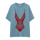 Bordeaux Contour Oversize Tişört