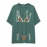 Leopard Bikini Oversize Tişört