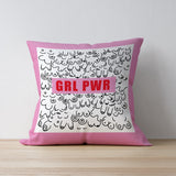 Girl Power Pembe Çift Taraflı Kırlent Kılıfı 2 Adet
