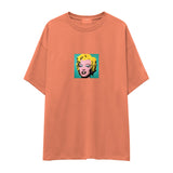 Andy Warhol / Marilyn Monroe Blue Oversize Tişört