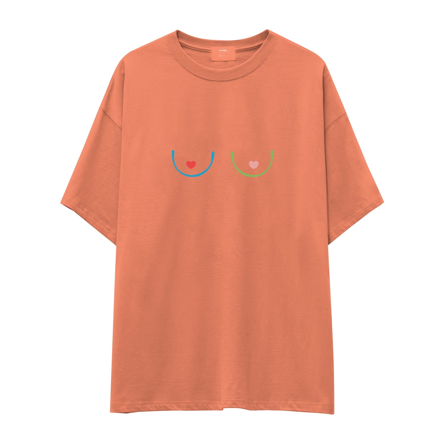 Boobs & Hearts Oversize Tişört