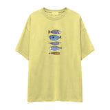 Marine Pattern Study Oversize Tişört