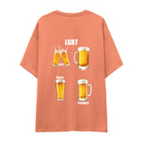 Lets Get Beers Tonight Oversize Tişört