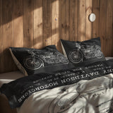 Vespa Ivory & Harley Davidson Model 28B Chalkboard Çift Taraflı Nevresim Takımı