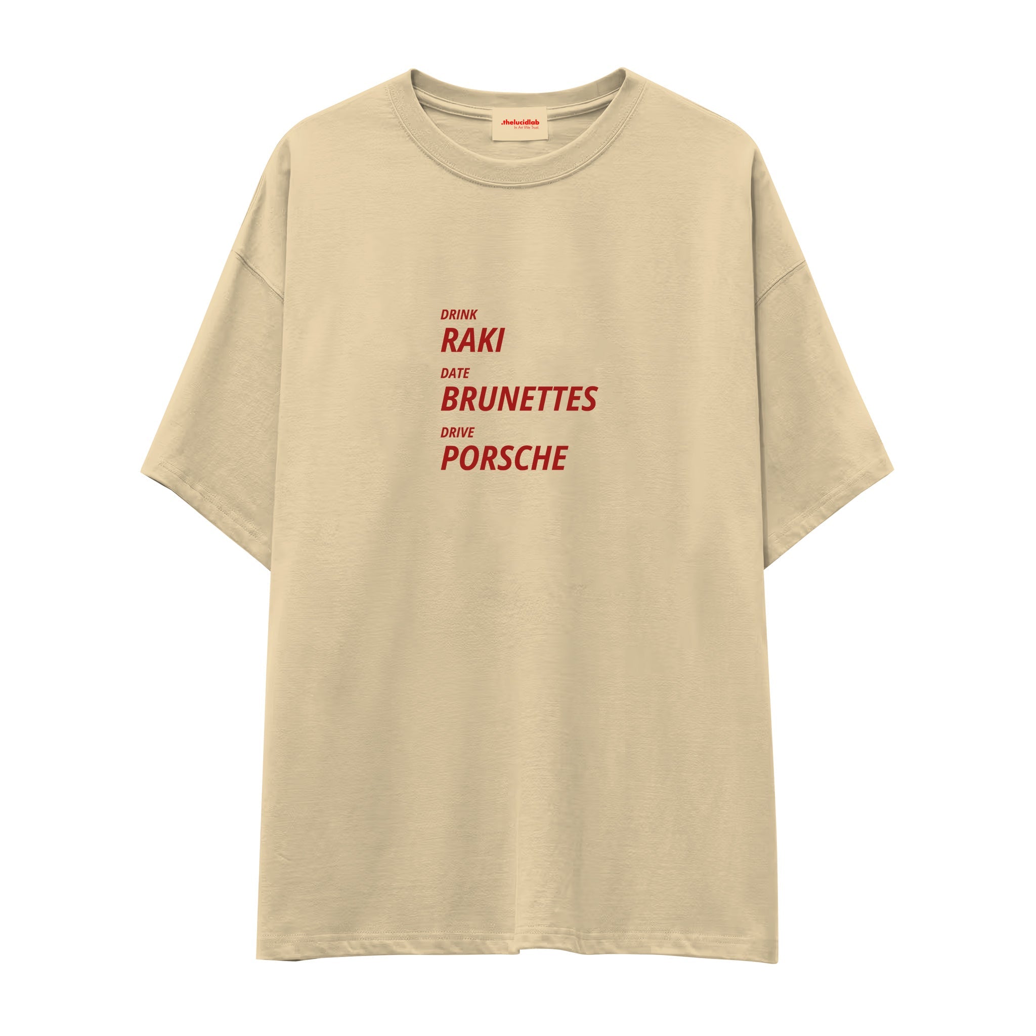 Drink Date Drive Oversize Tişört