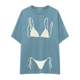 White Bikini Oversize Tişört