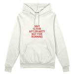 5AM Is for Afterparty Not for Running Oversize Hoodie – Beyaz – ön görünüm