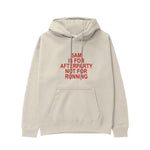 5AM Is for Afterparty Not for Running Regular Hoodie – Krem – ön görünüm