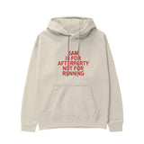 5AM Is for Afterparty Not for Running Regular Hoodie – Krem – ön görünüm