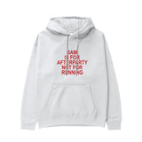 5AM Is for Afterparty Not for Running Regular Hoodie – Beyaz – ön görünüm