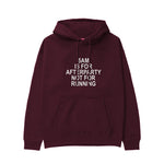 5AM Is for Afterparty Not for Running Regular Hoodie – Bordo – ön görünüm