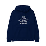 5AM Is for Afterparty Not for Running Regular Hoodie – Lacivert – ön görünüm