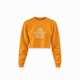 5AM Is for Afterparty Not for Running crop sweatshirt – Turuncu – ön görünüm