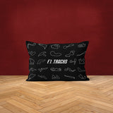 All Tracks Black / Formula 1 Tracks Double Sided Pillow Case