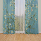 Almond Blossoms - Blooming Almond Tree Background Curtain