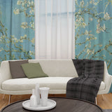 Almond Blossoms - Blooming Almond Tree Background Curtain
