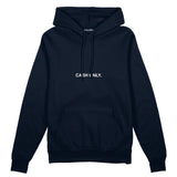 I Only Accept Apologies in Cash Oversize Hoodie – Lacivert – ön görünüm