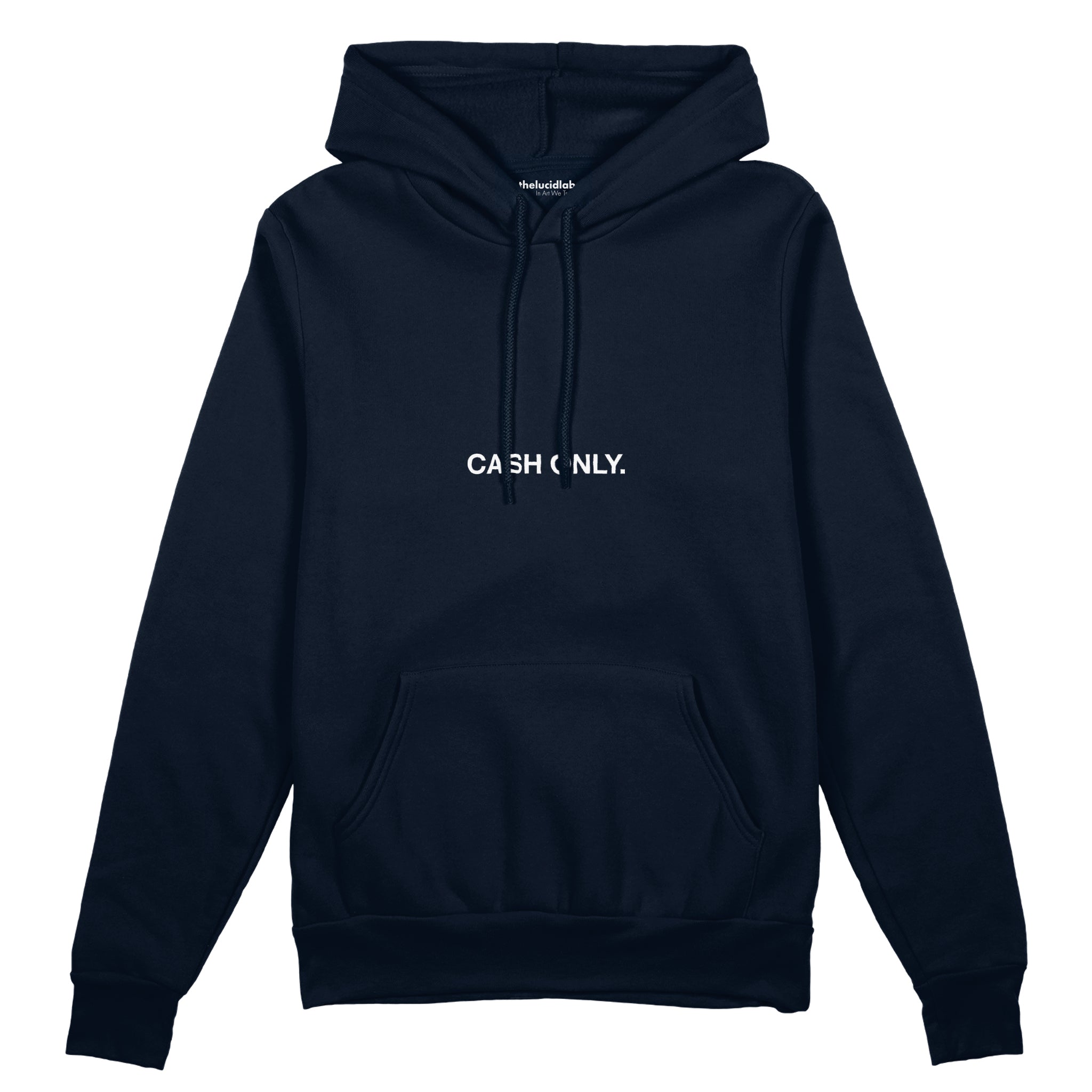 I Only Accept Apologies in Cash Oversize Hoodie – Lacivert – ön görünüm