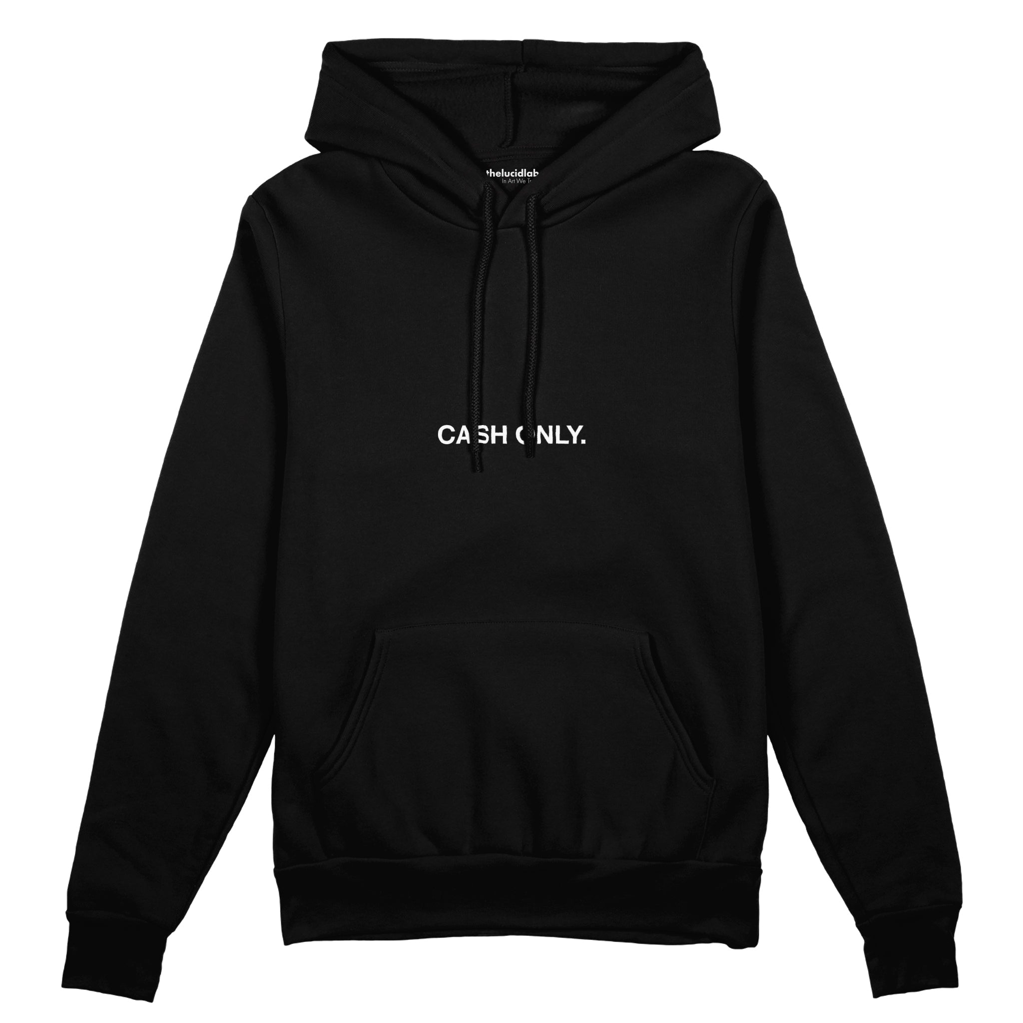 I Only Accept Apologies in Cash Oversize Hoodie – Siyah – ön görünüm