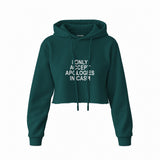 I Only Accept Apologies in Cash Crop Hoodie – Koyu Yeşil – ön görünüm