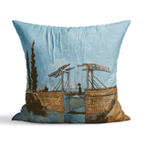 Arles'teki Langlois Köprüsü Çift Taraflı Kırlent Kılıfı 2 Adet