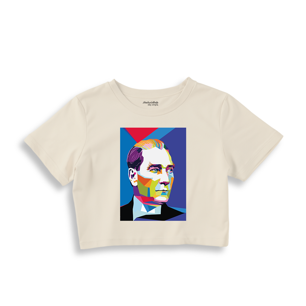 Atatürk Pop Art Crop Tişört