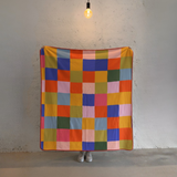 Block Study - Renkli Kareli Polar Tv Battaniyesi