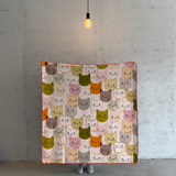 Pastel Cat Pattern – Kedi Desenli Polar Tv Battaniyesi