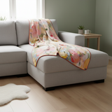 Bloom Study - Renkli Güllü Polar Tv Battaniyesi