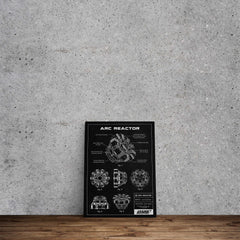 Arc Reactor Chalkboard Kanvas Tablo