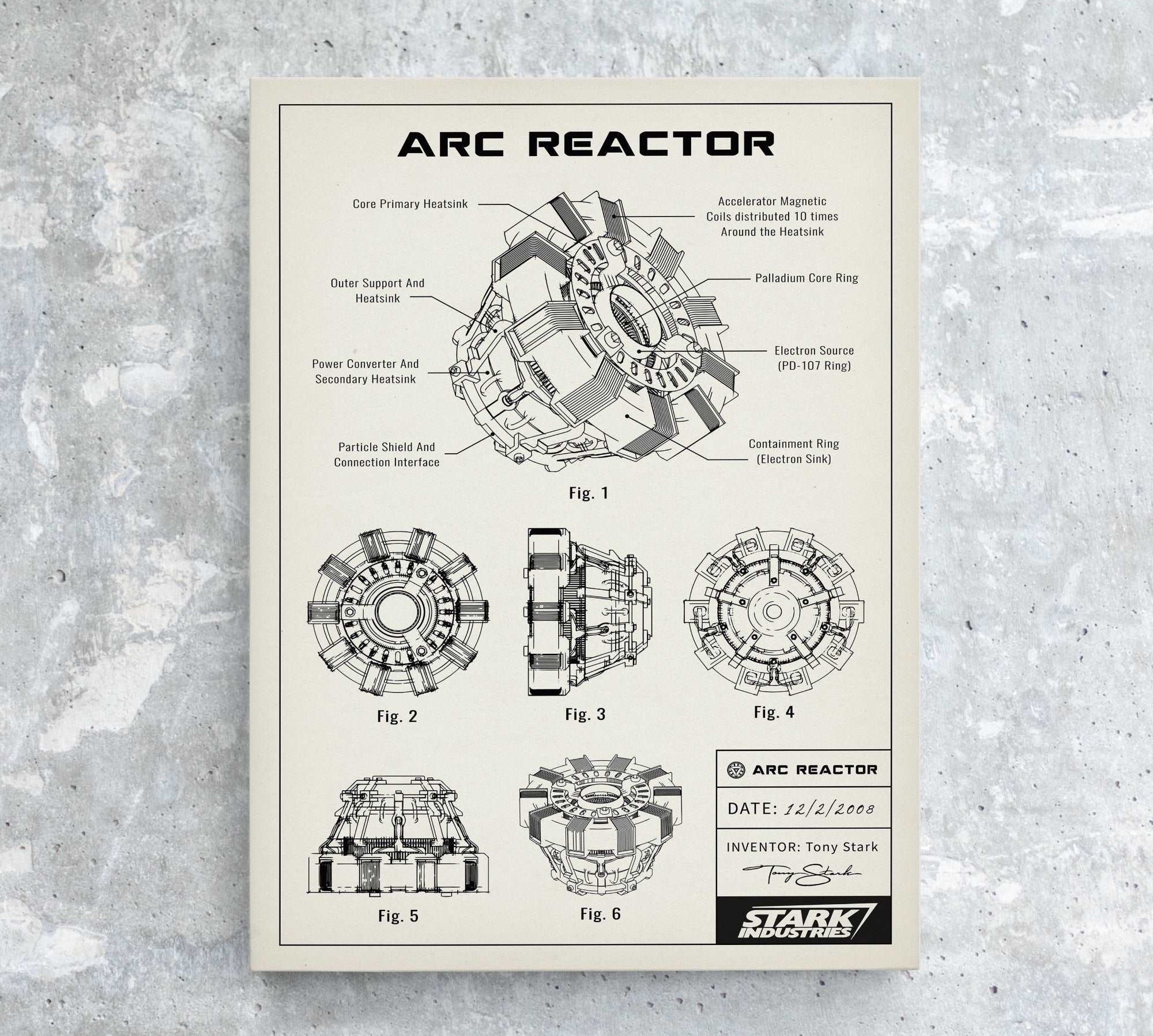 Arc Reactor Ivory Kanvas Tablo