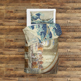 School of Athens &amp; Kanagawa Oki Nami Ura Double-Sided Duvet Cover Set