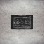 Basketball Court Chalkboard - Basketbol Sahası Kanvas Tablo