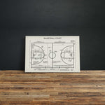 Basketball Court Ivory - Basketbol Sahası Kanvas Tablo