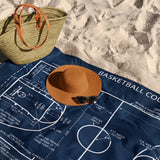 Basketball Court Navyblue - Basketbol Sahası Plaj Havlusu