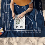 Basketball Court Navyblue - Basketball Court Beach Towel