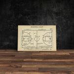 Basketball Court Ivory - Basketbol Sahası Kanvas Tablo