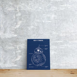 BB-8 Blueprint Kanvas Tablo