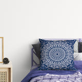 Blue Bohemian Mandala Çift Taraflı Kırlent Kılıfı 2 Adet