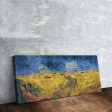 Wheat Field and Crows Canvas Print
