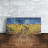 Wheat Field and Crows Canvas Print