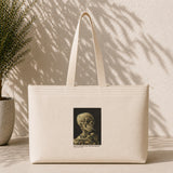 Skull of a Skeleton with Burning Cigarette Weekend Tote Bag
