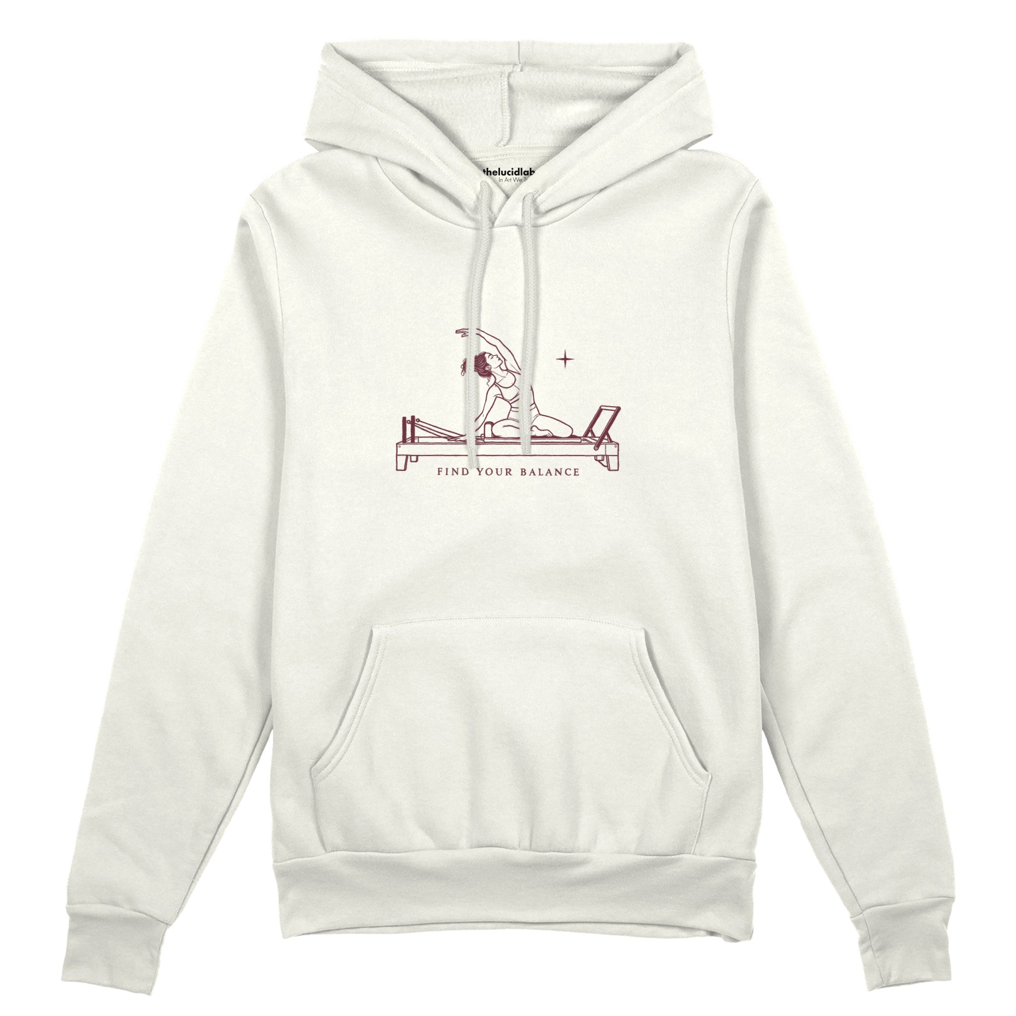 Find Your Balance Oversize Hoodie – Beyaz – ön görünüm