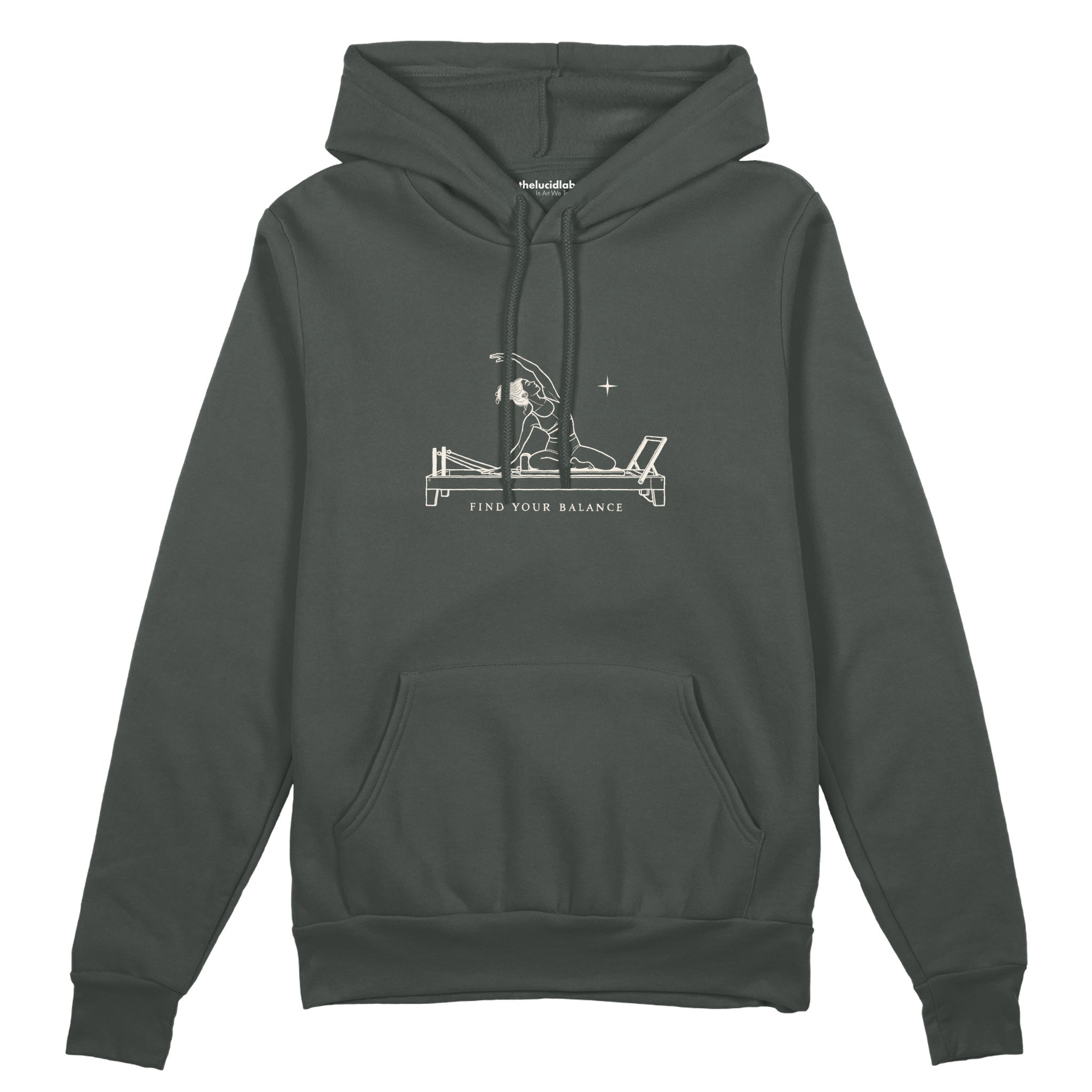Find Your Balance Oversize Hoodie – Antrasit – ön görünüm