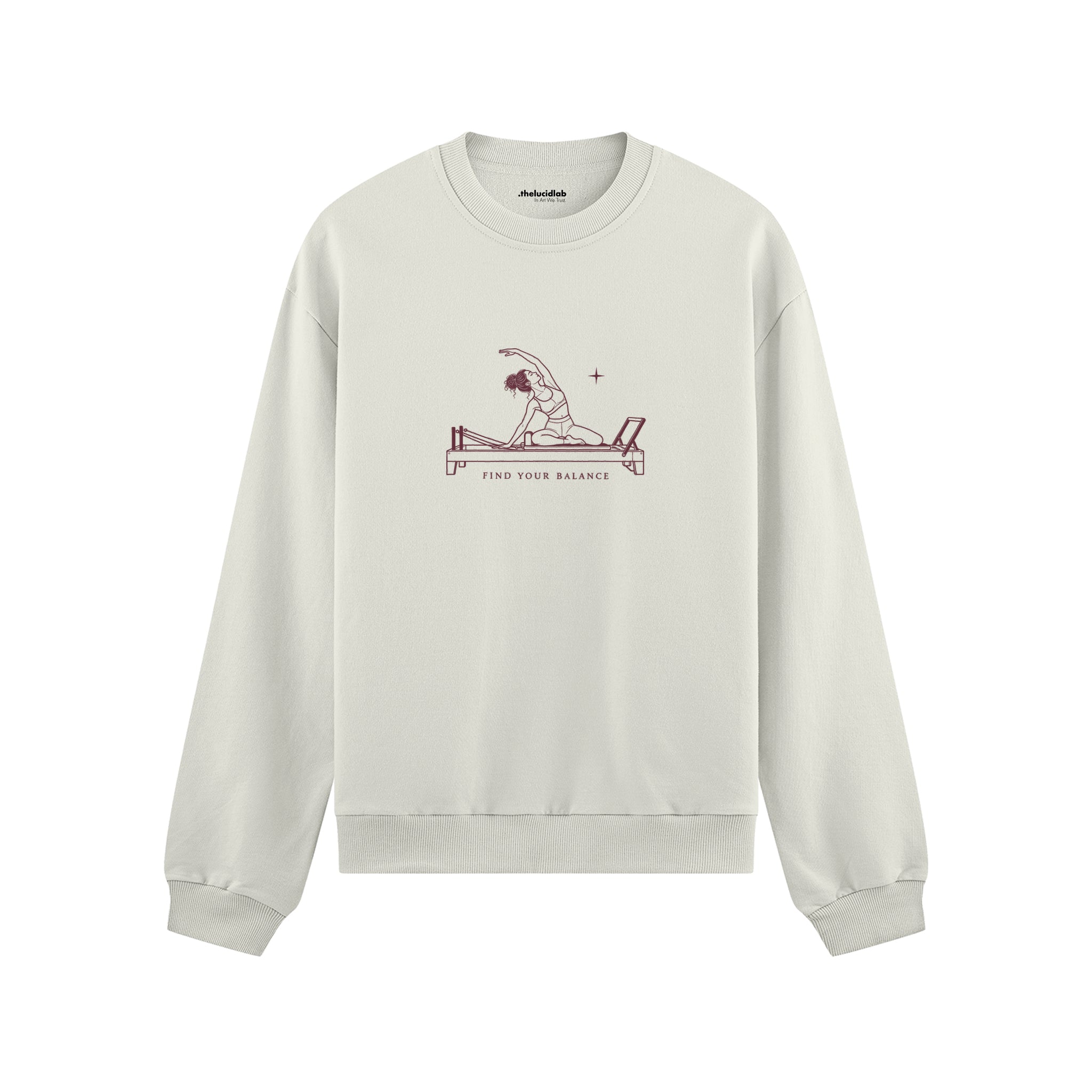 Find Your Balance Oversize Sweatshirt – Beyaz – ön görünüm