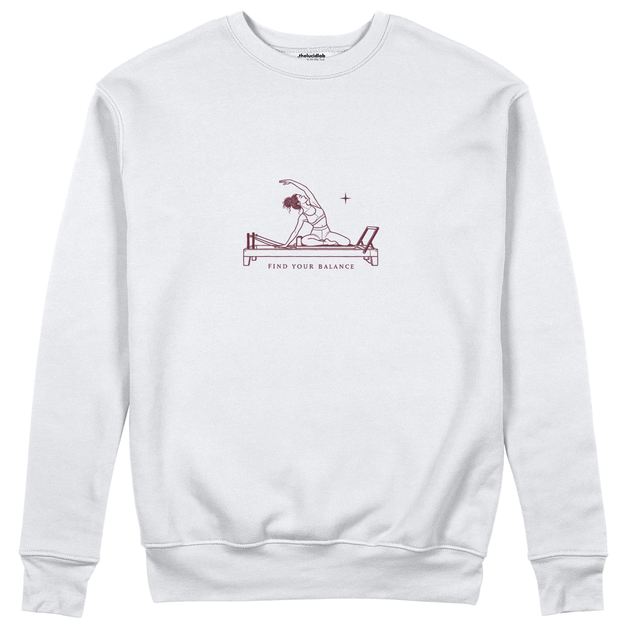 Find Your Balance Regular Sweatshirt – Beyaz – ön görünüm