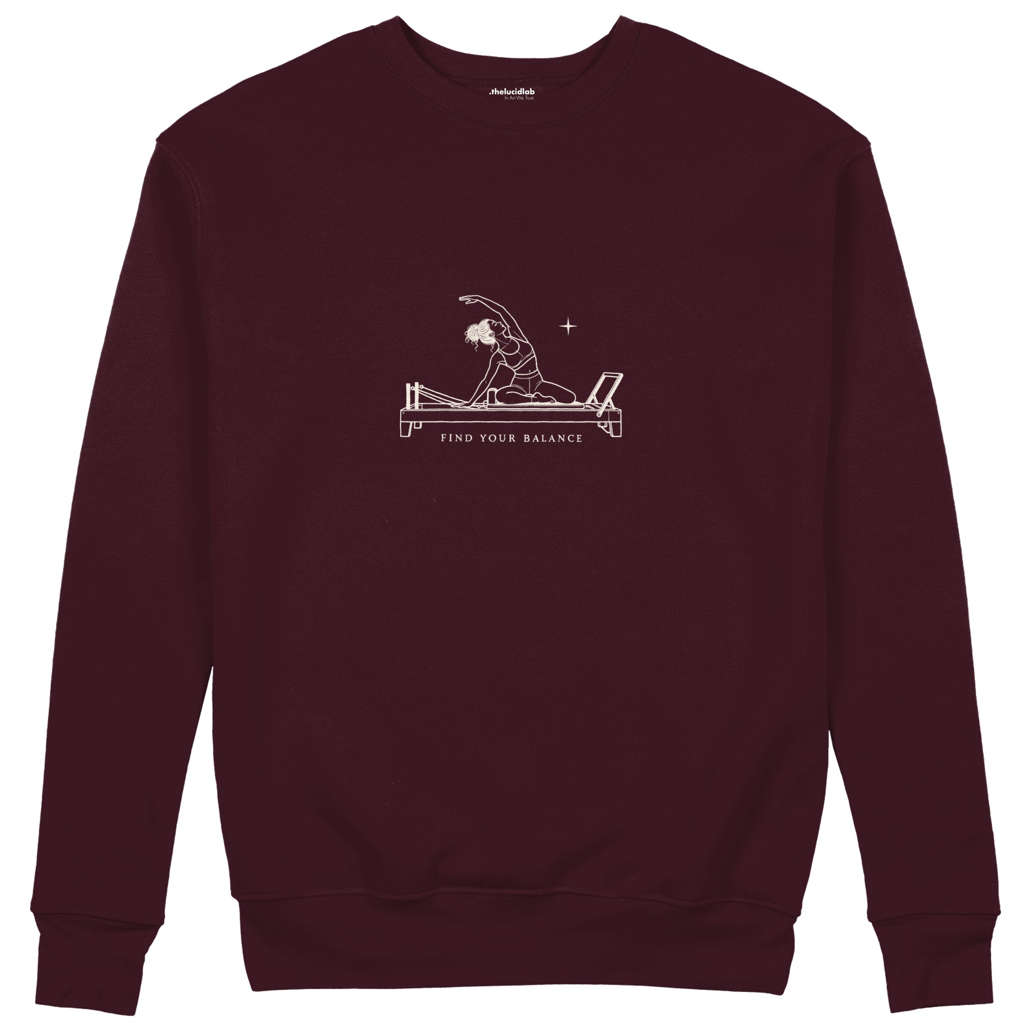 Find Your Balance Regular Sweatshirt – Bordo – ön görünüm